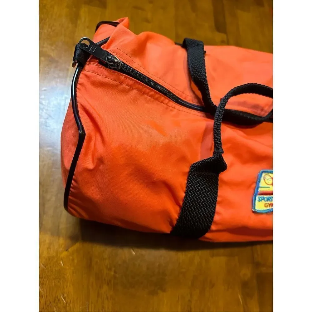 Vintage Sportsman Orange 19” Duffel Bag Nylon and Zipper